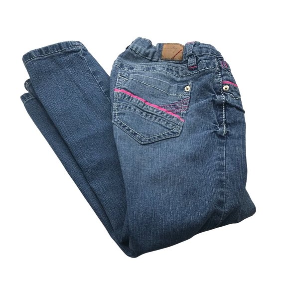 Unionbay Girl's 12 Reg Blue Jeans Adjustable Waist Excellent Preowned Condition - Picture 1 of 13